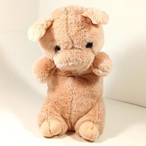 Moshi Moshi Pink Pig Stuffed Animal Plush Zip Back Secret Pocket HTF 9"